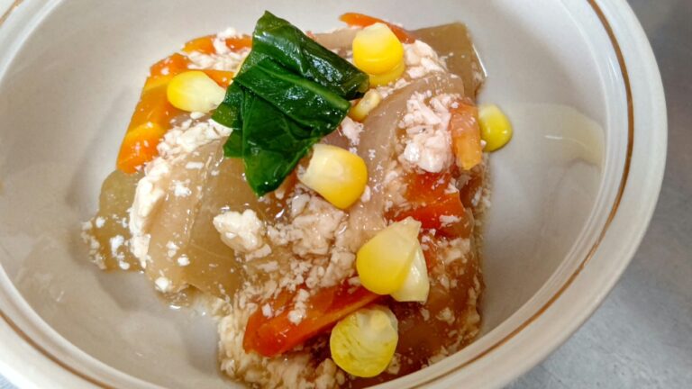 冬瓜・豆腐と野菜のあんかけ